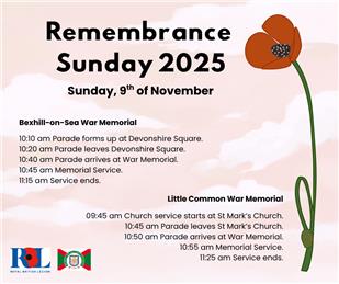 Remembrance Sunday, November 9th 2025