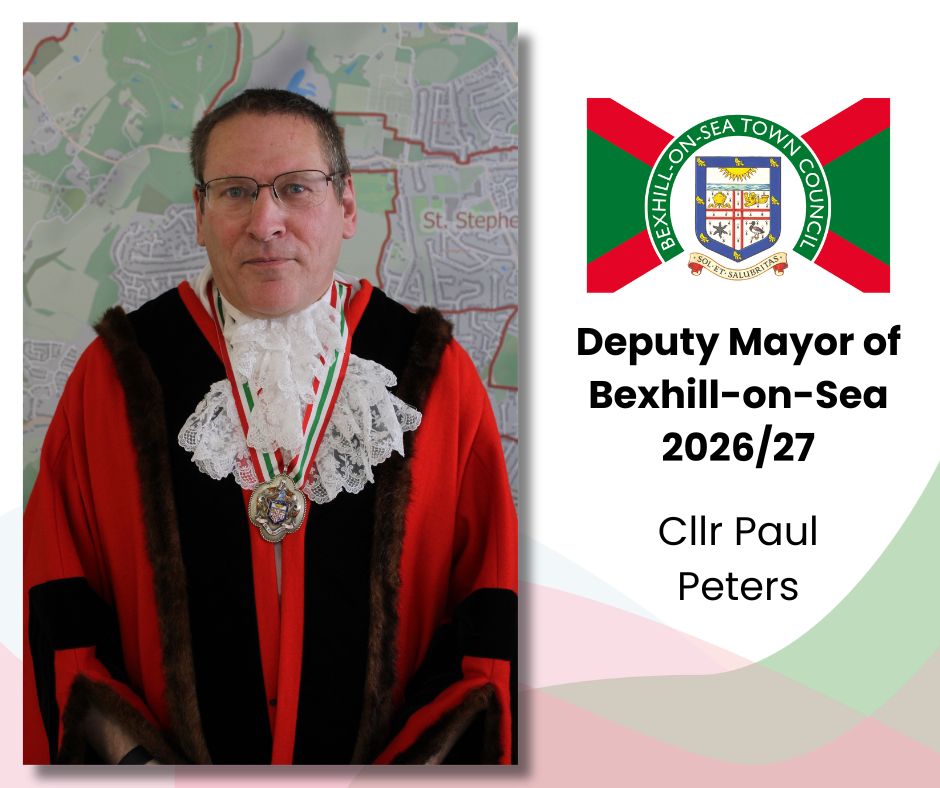 The Deputy Mayor of Bexhill on Sea, Councillor Paul Peters